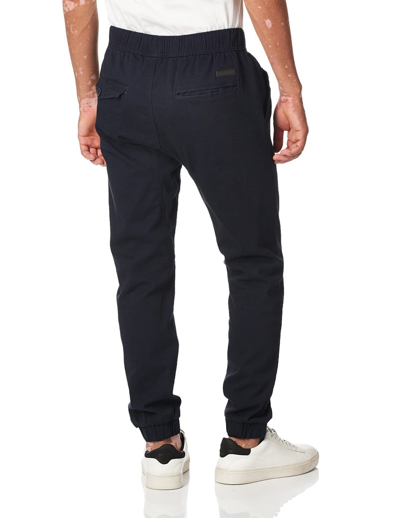 WT02 Men's Twill Jogger Pants, Navy-A, X-Large - Image 3